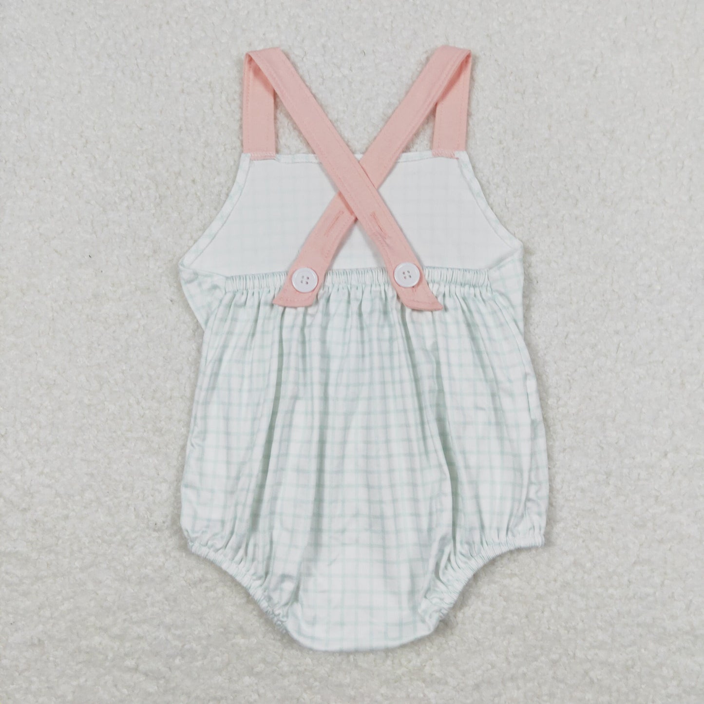 Baby Boy Sleeveless Plaid One Piece Summer Romper