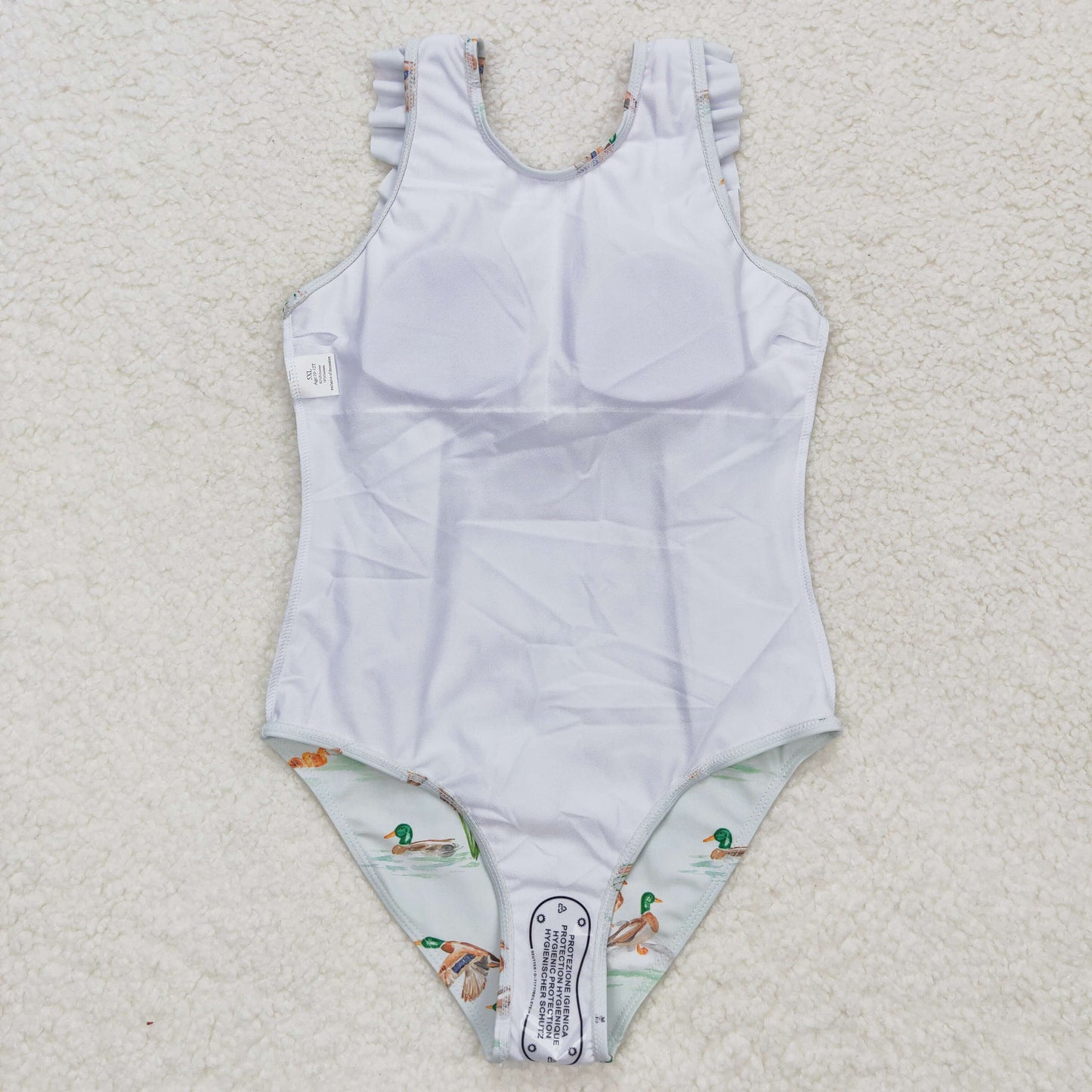 Baby Girl Sleeveless Ducks One Piece Swimsuit