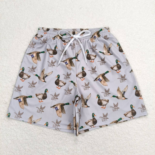 Adult Men Ducks Grey Swimming Trunks Shorts