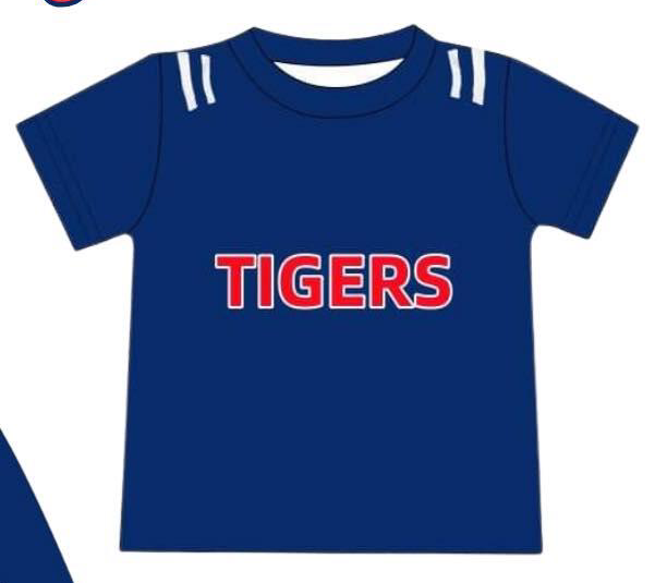 Moq 5 Baby Girl Summer Set Boy Shirt Team Sibling Navy Blue Clothes