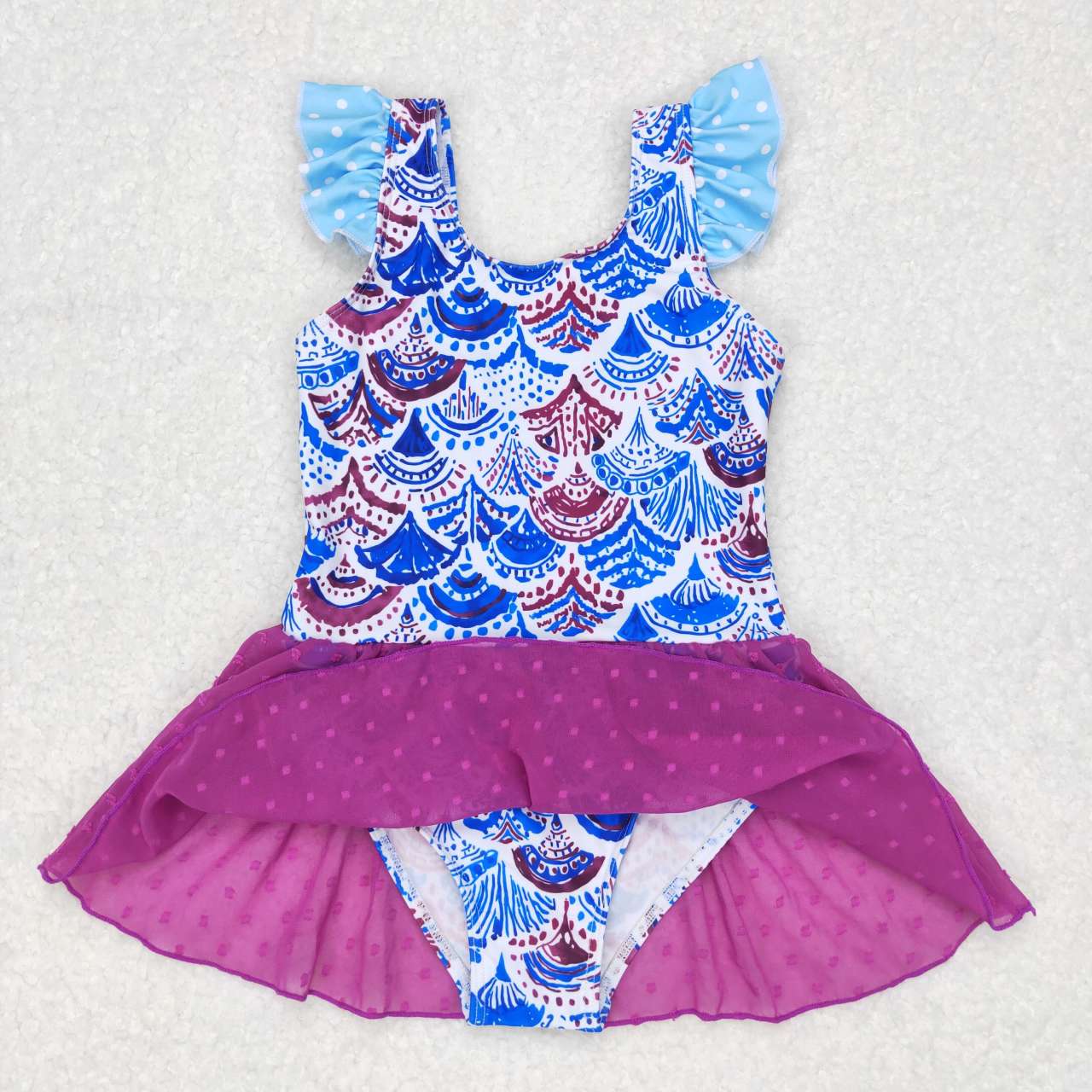 S0154 Baby Girl Mermaid One Piece Summer Swimsuit