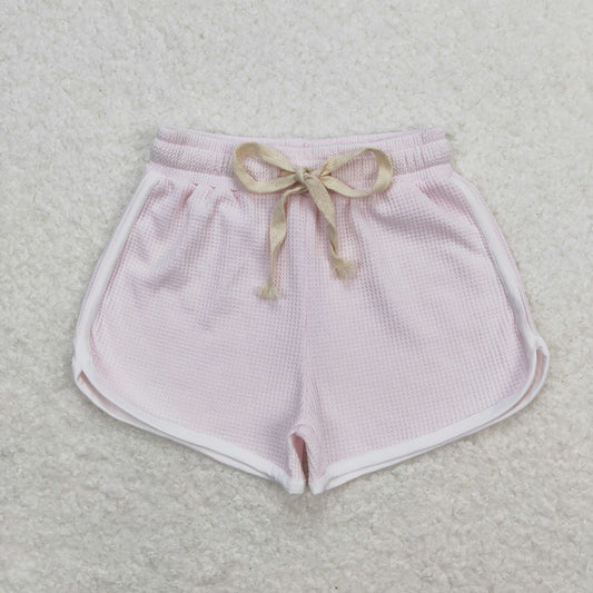 Baby Girl Summer Light Pink Cotton Shorts