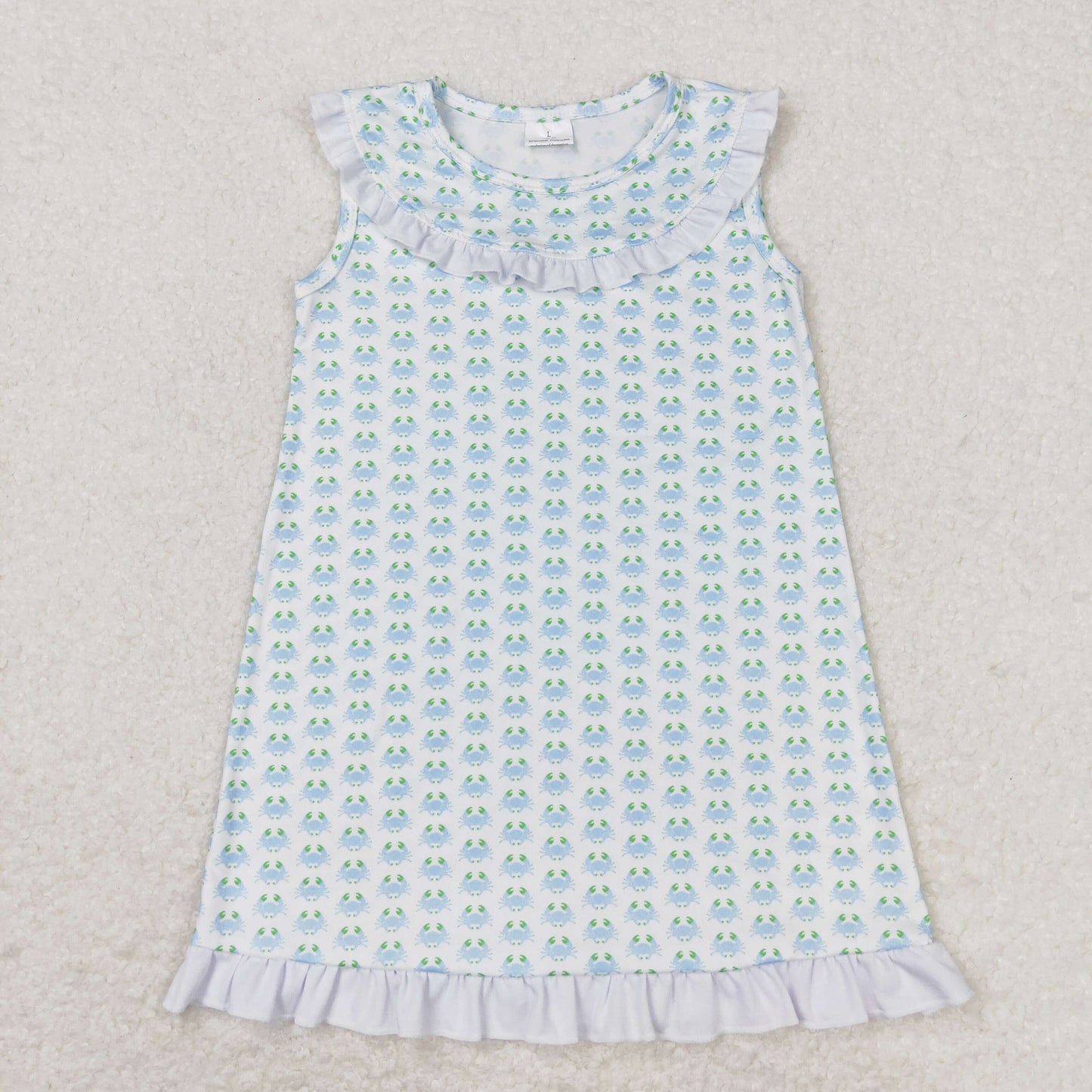 Baby Girl Sleeveless Crabs Summer Dress