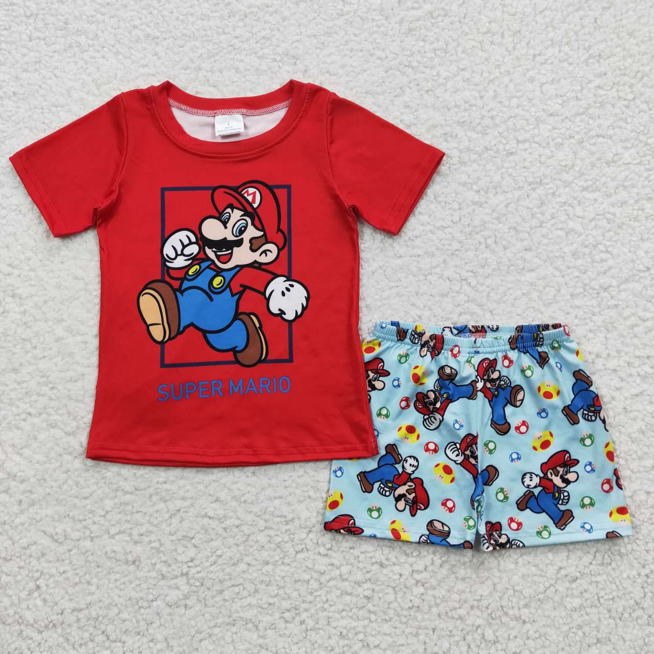 BSSO0259 Baby Boy Red Short Sleeves Shirt Shorts Summer Outfit