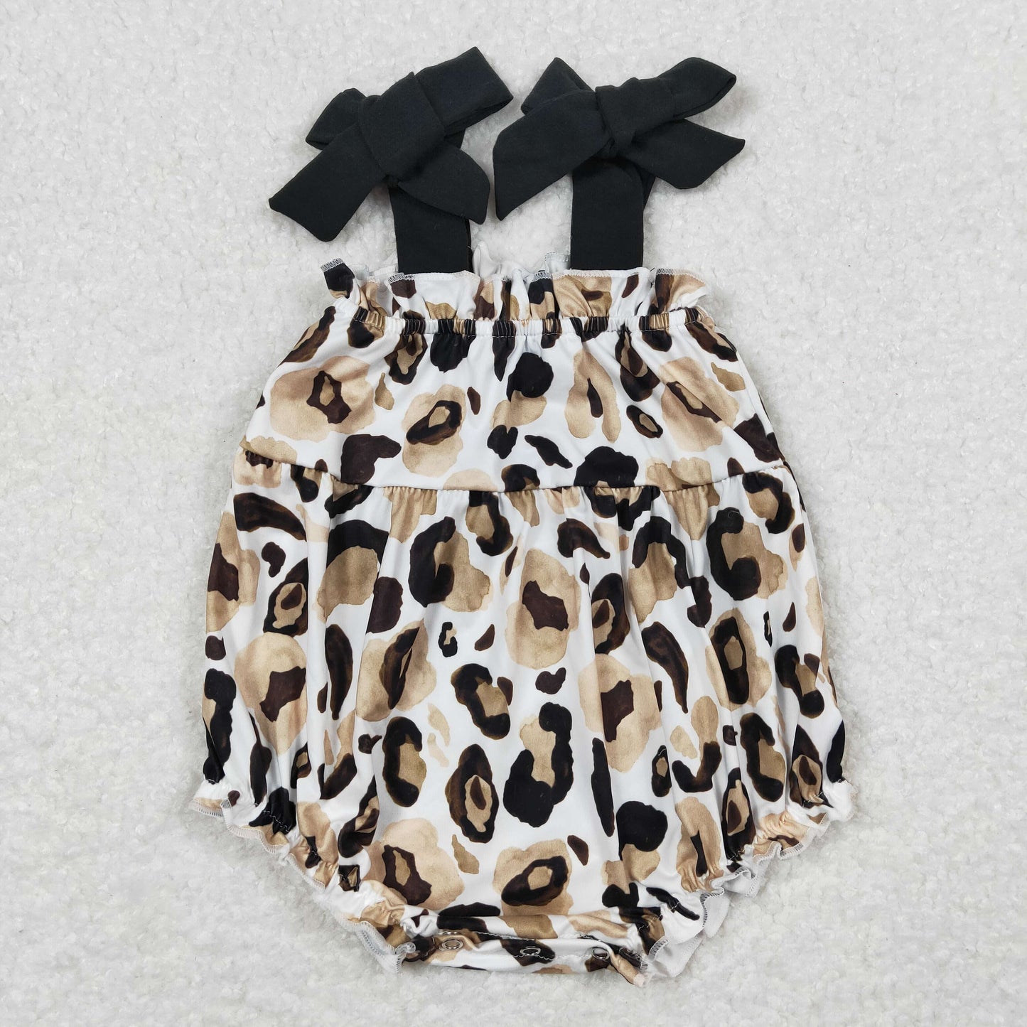 Baby Girl Sleeveless Leopard One Piece Summer Romper