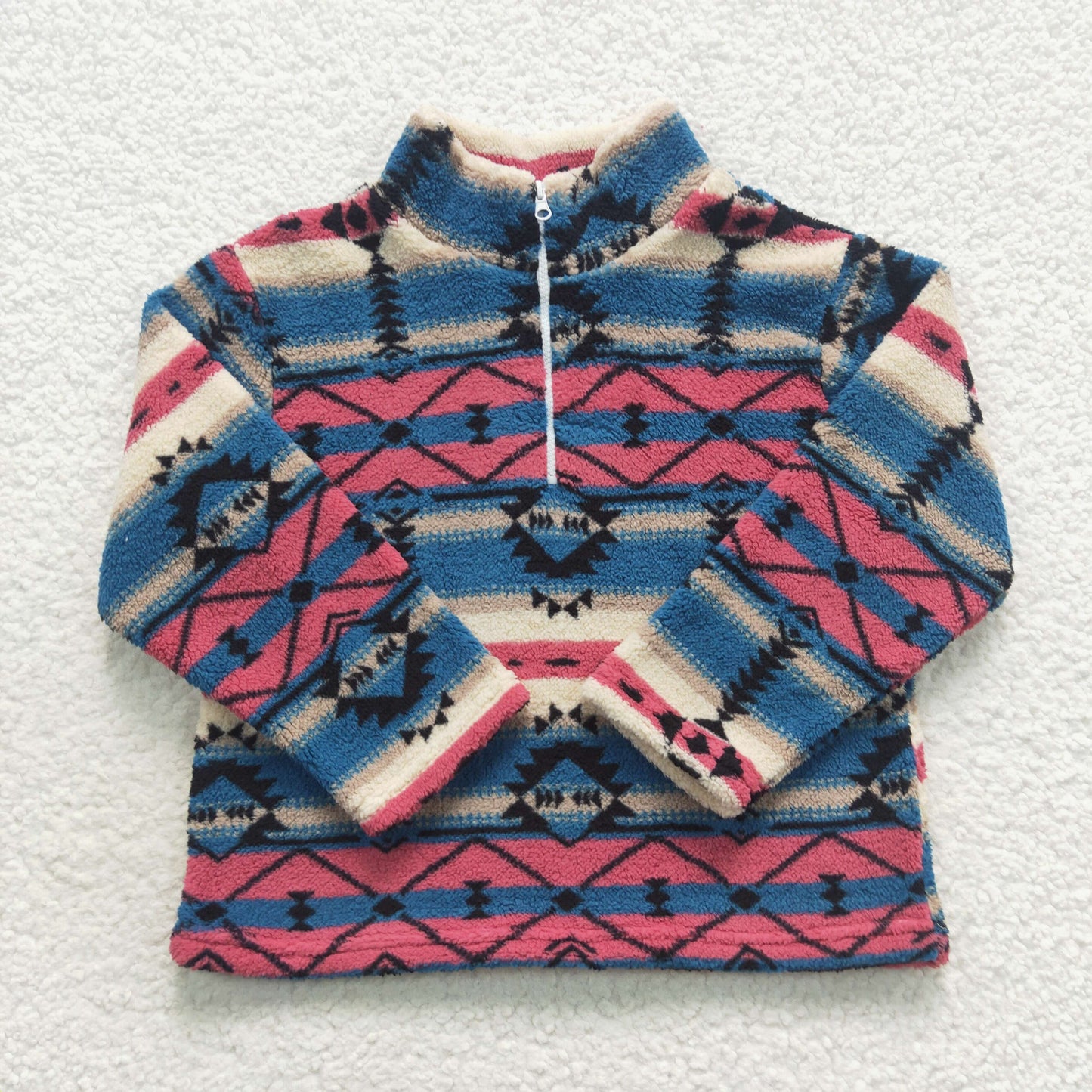 BT0353 Baby Girl Zipper Overcoat Aztec Coat Jacket Pullover