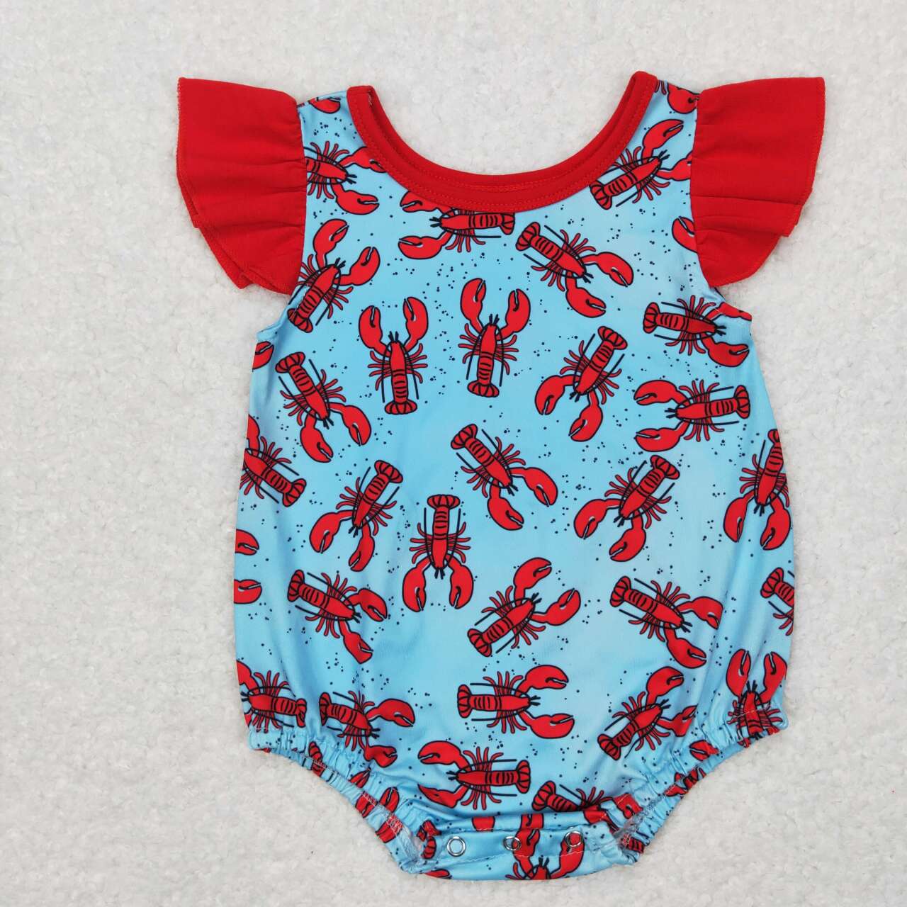 SR0458 Baby Girl Summer Crawfish One Piece Romper