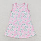 Baby Girl Sleeveless Pink Floral Summer Dress