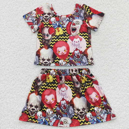 GSD0425 Baby Girl Short Sleeves Skirt Halloween Outfit