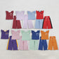 Sibling Baby Girl Kids Short Sleeves Pockets Shirts Dots Pants Sets Clothes RTS