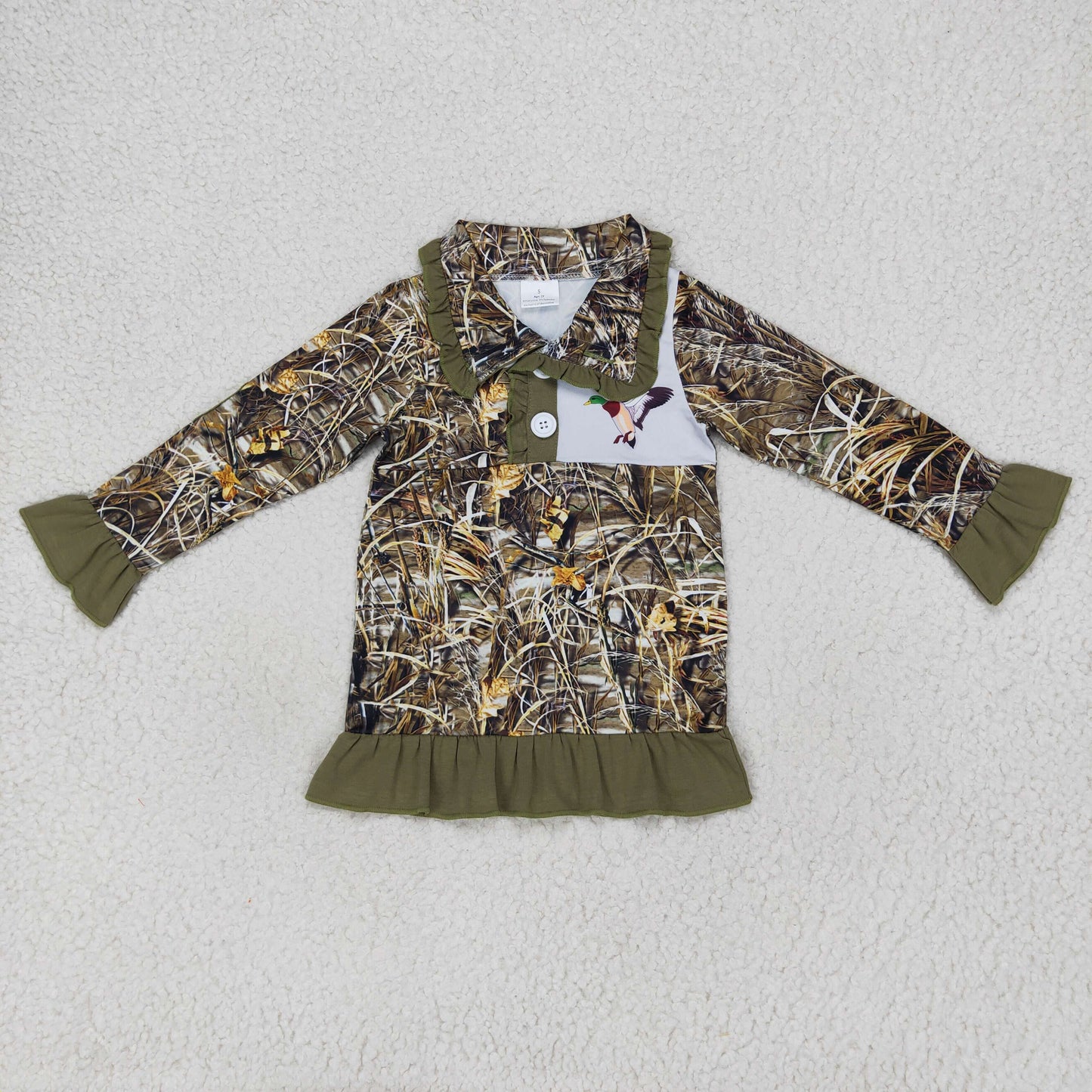 BT0332 Baby Boy Long Sleeves Camo Duck Hunting Shirt