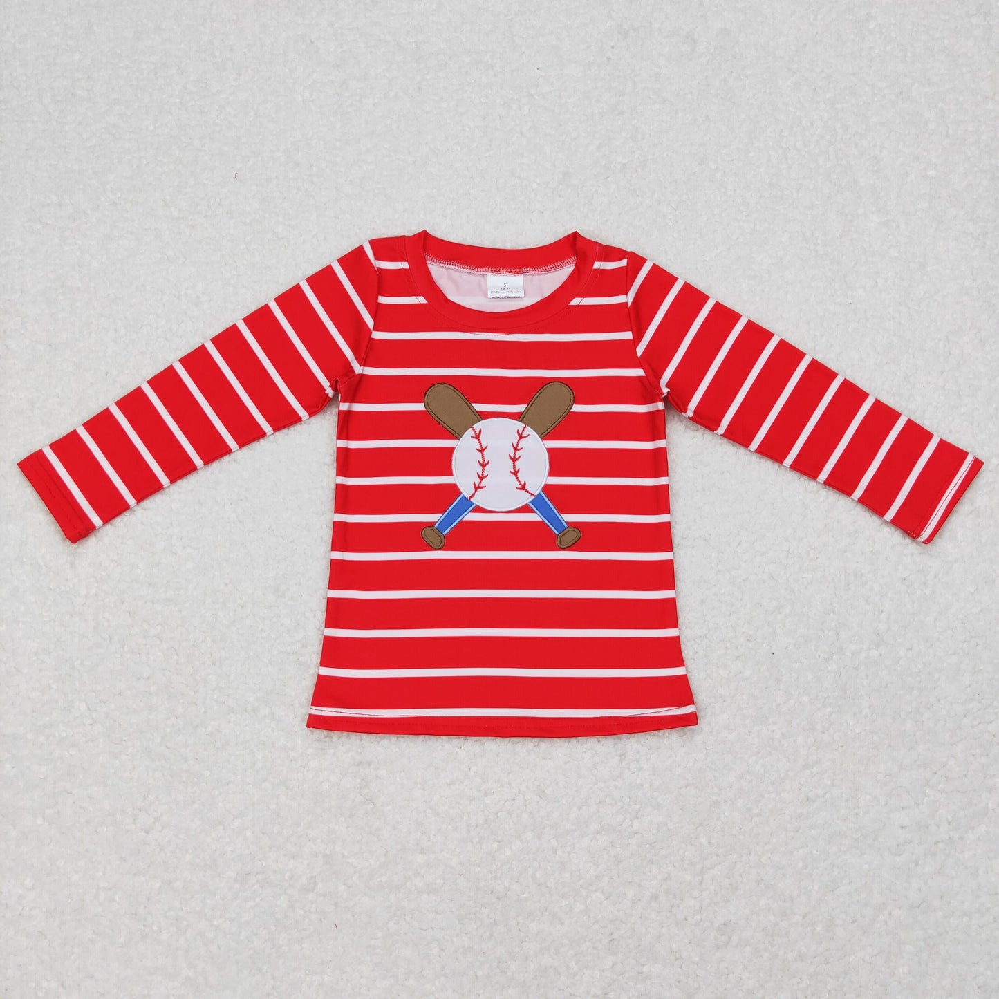 BT0387 Baby Boy Long Sleeves Embroidery Baseball Shirt