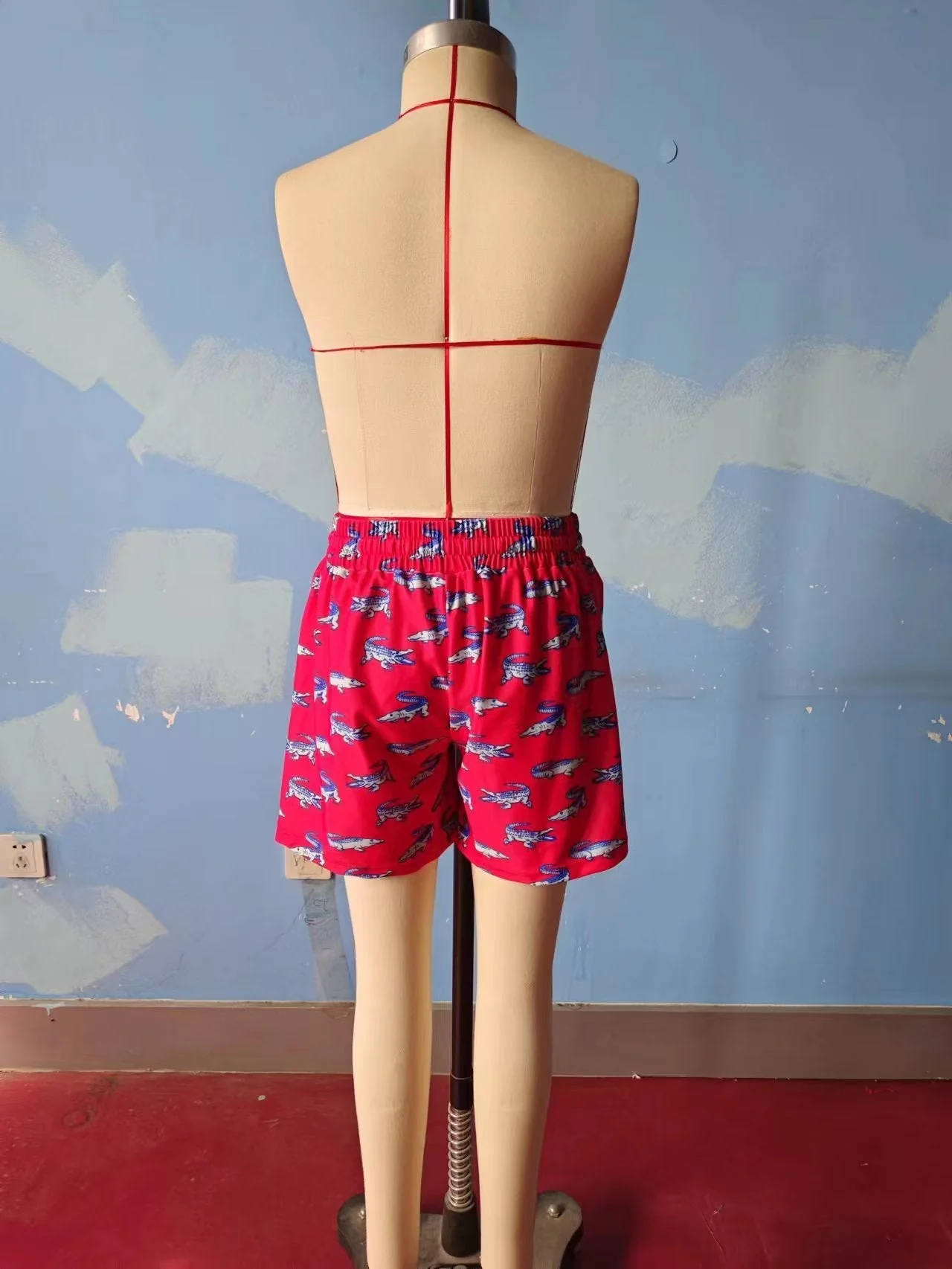 S0175 Baby Boy Red Swim Trunks Shorts