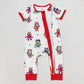 Baby Boy Short Sleeves Dogs Zipper Romper