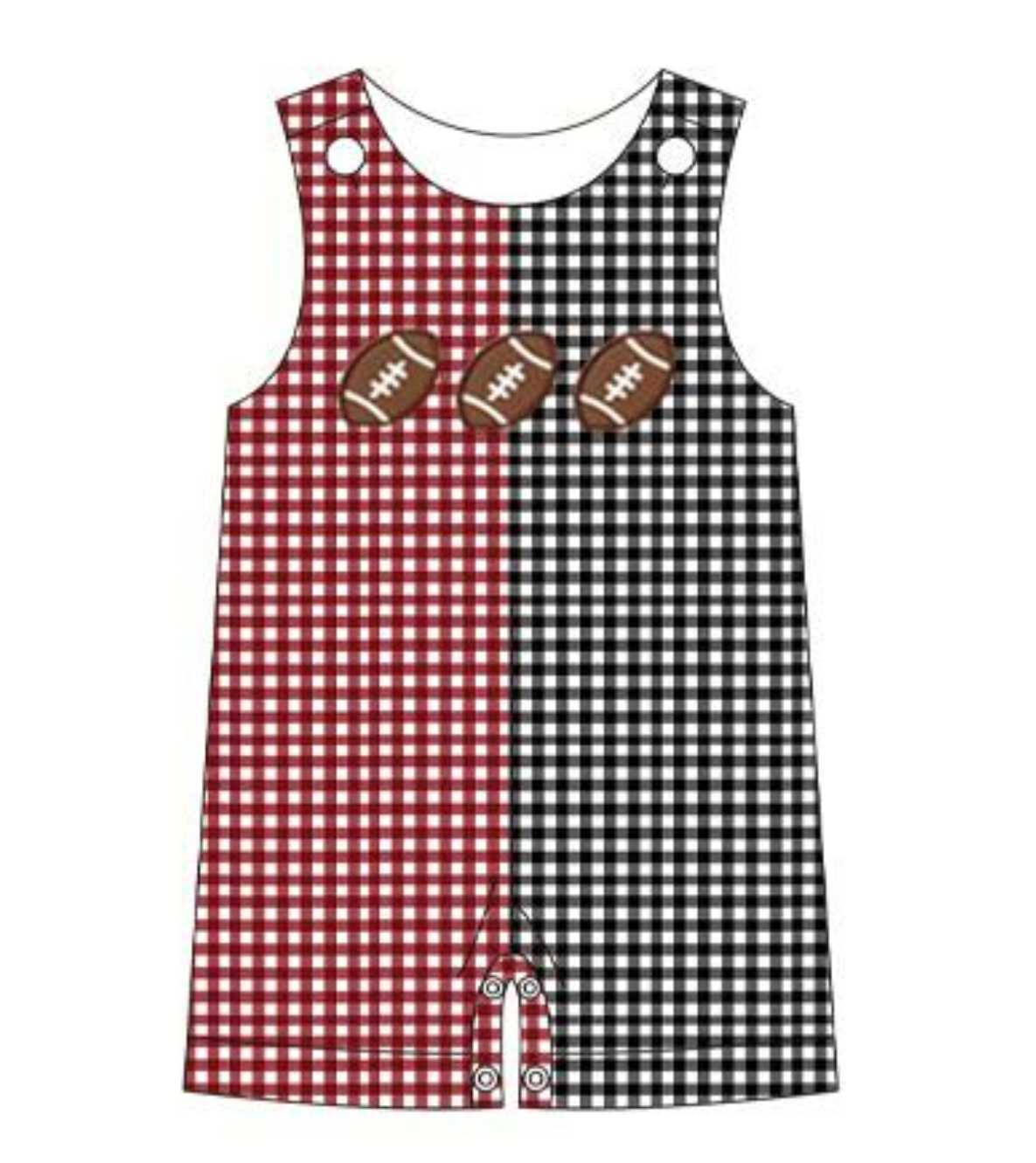 Moq 5 Baby Boy Sleeveless Football Plaid One piece Romper