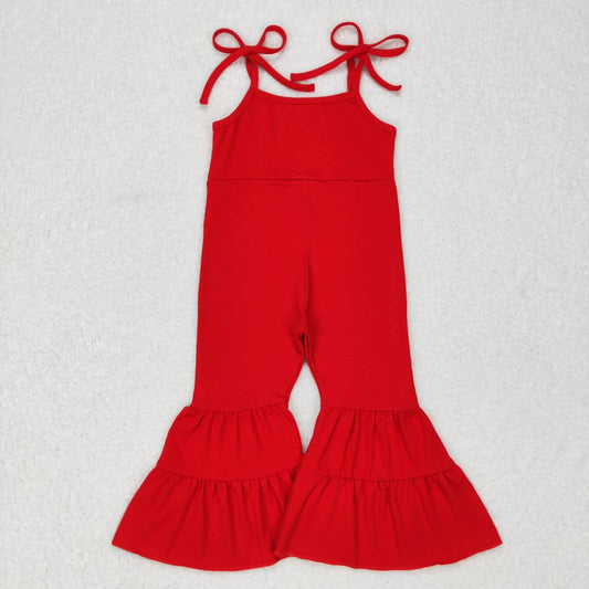 SR0450 Baby Girl Sleeveless Red Jumpsuit