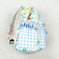 Baby Girl Flower Blue Plaid Backpack Bags