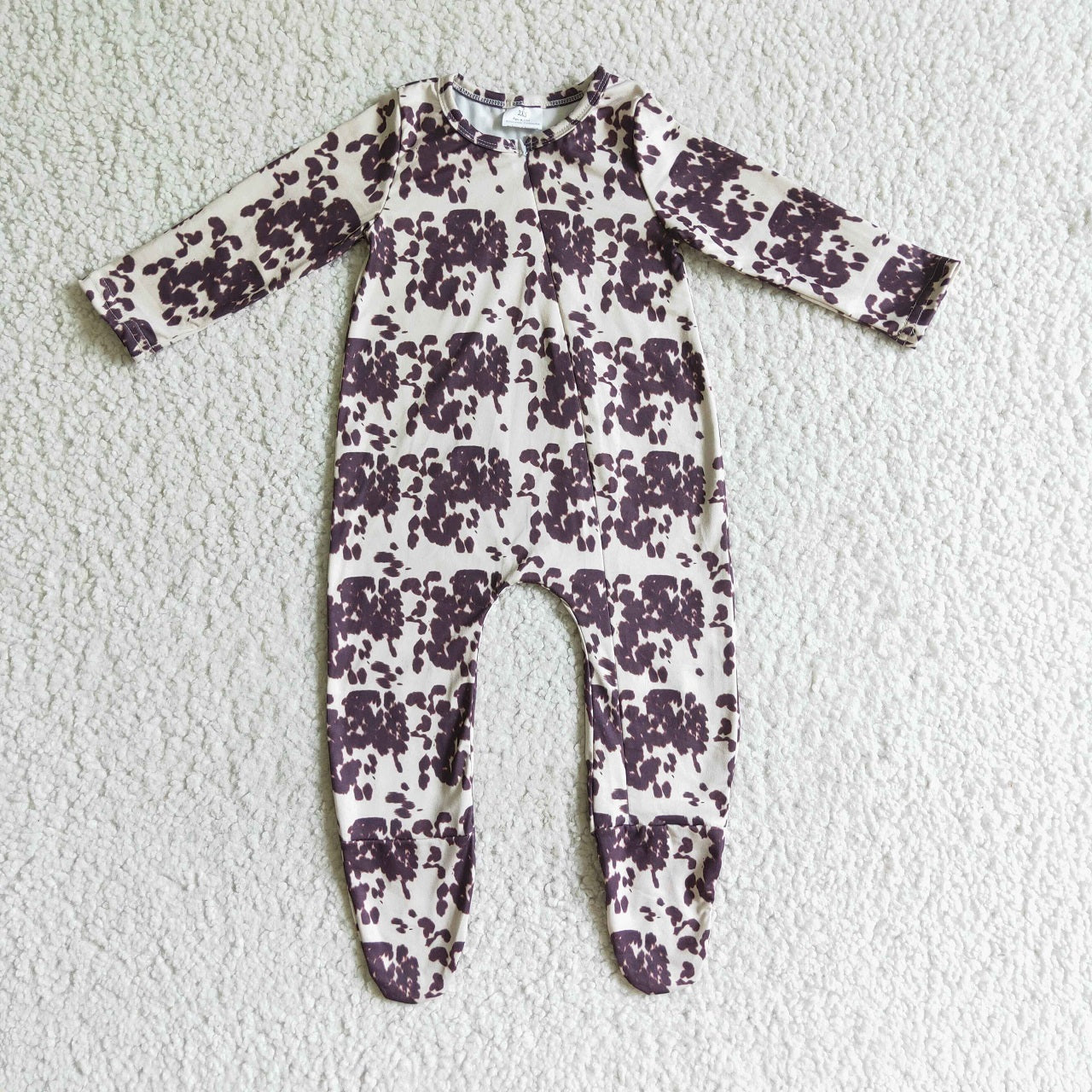 Promotion Baby Boy Long Sleeves Western Footie Zipper Romper