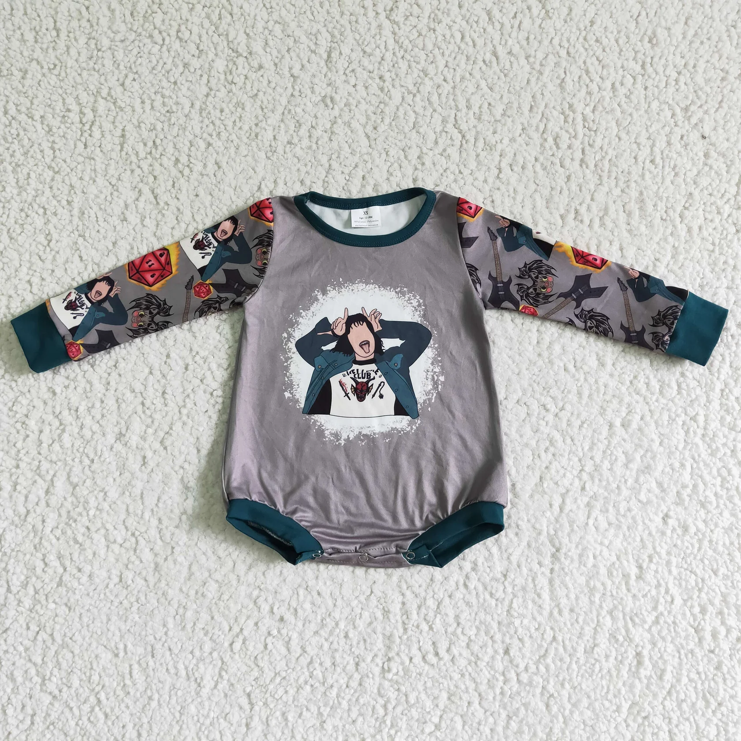 Promotion Baby Kids Infant Long Sleeves Music Bubble Romper RTS