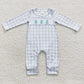 Sibling Boys Girls Long Sleeves Christmas Tree Embroidery Romper Set Clothes RTS