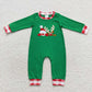 Sibling Boys Girls Kids Embroidery Santa Deer Christmas Romper Sets Clothes RTS