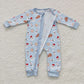 Sibling Boys Girls Kids Cookies Milks Santa Christmas Zipper Romper Pajamas Sets RTS