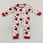 Sibling Baby Boys Kids Christmas Cookie Long Sleeves Zipper Romper Pajamas Set Clothes RTS