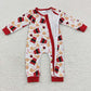 Sibling Baby Boys Kids Christmas Cookie Long Sleeves Zipper Romper Pajamas Set Clothes RTS