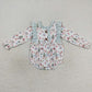 Sibling Girls Kids Long Sleeves Christmas Bubble Romper Knee Length Dress Clothes RTS
