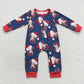 Sibling Boys Girls Long Sleeves Christmas Cows Zipper Romper Pajamas Set Clothes RTS