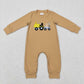Baby Boy Long Sleeves Dogs Ducks Embroidery Sibling Hunting Romper Clothes RTS