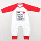 Baby Boy Girl Infant Long Sleeves Valentines Hearts Sibling Zipper Sleeper Romper