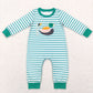 Baby Boy Long Sleeves Dogs Ducks Embroidery Sibling Hunting Romper Clothes RTS