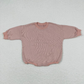 Sibling Baby Girls Infant Long Sleeves Cotton Sweater Bubble Rompers RTS