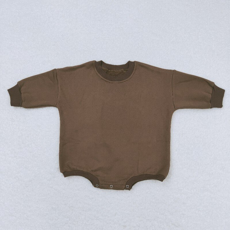 Sibling Baby Girls Infant Long Sleeves Cotton Sweater Bubble Rompers RTS