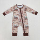 Baby Boy Infant Long Sleeves Duck Bamboo Sibling Hunting Zipper Romper