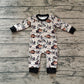 Baby Boy Infant Long Sleeves Western Cactus Rodeo Romper