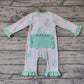 Baby Girl Long Sleeves Christmas Tree Pink Zipper Bamboo Romper