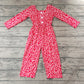 Baby Girl Long Sleeves Red Leopard Long Sleeves Pocket Jumpsuit