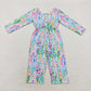 Sibling Baby Girls Kids Long Sleeve Flower Pockets Pants Jumpsuits RTS