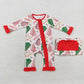 Mommy Daddy Boy Girl Family Christmas Tree Cake Bamboo Sibling Romper Pajamas Set