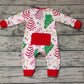 Pre-order Baby Boy Long Sleeves Christmas Tree Cake Zipper Romper