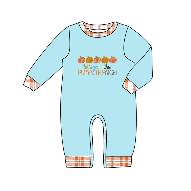 Pre-order Baby Boy Pumpkin Long Sleeves Romper