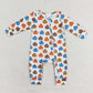 Baby Boy Girl Pumpkin Sibling Fall Bamboo Sleeper Zipper Romper