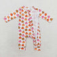 Baby Boy Girl Pumpkin Sibling Fall Bamboo Sleeper Zipper Romper