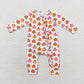 Baby Boy Girl Infant Long Sleeves Pumpkins Zipper Fall Romper Sibling Clothes RTS