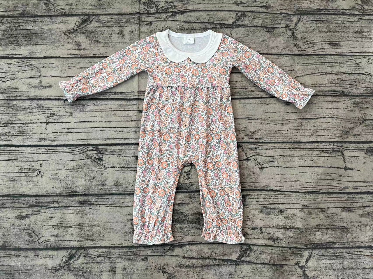 Baby Girl Infant Long Sleeves Flower One Piece Romper