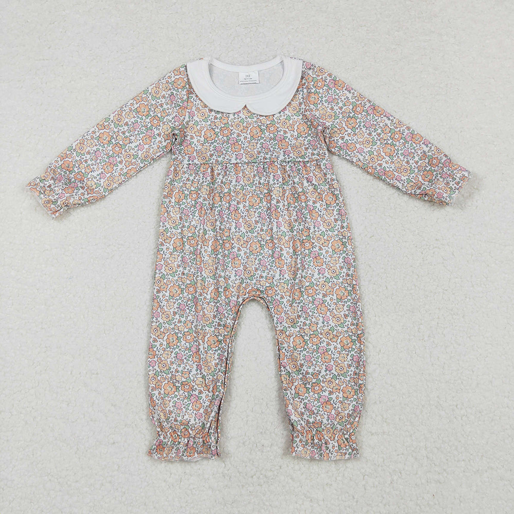 Baby Girl Long Sleeves Flower Sibling Romper Outfit Clothes Set