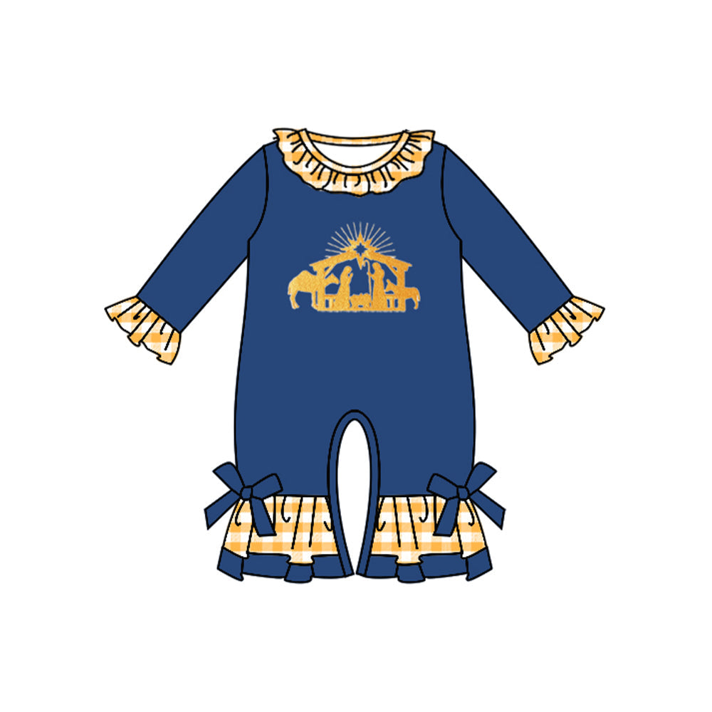 Pre-order Baby Girl Infant Christmas Nativity Long Sleeves Romper