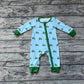 Baby Boy Infant Long Sleeves Tractors Zipper Bamboo Romper